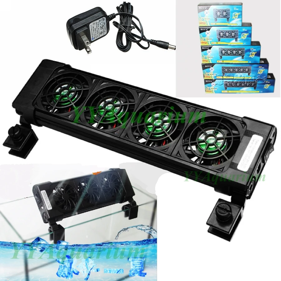 Fish tank Efficient Cooling Fan Quiet Chillers DC12V Coldwind For 42GAL