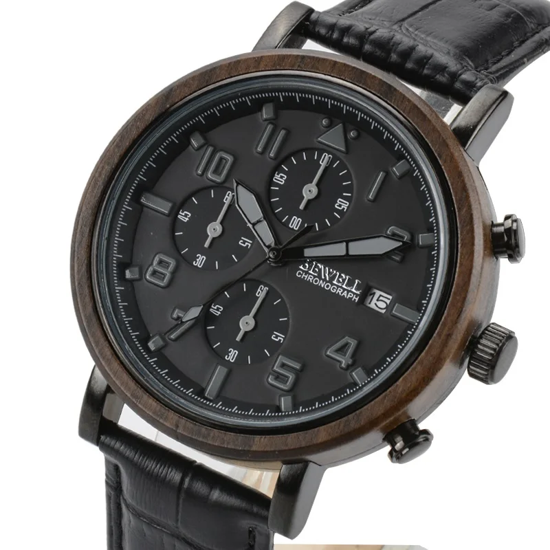 BEWELL WOODEN WATCH