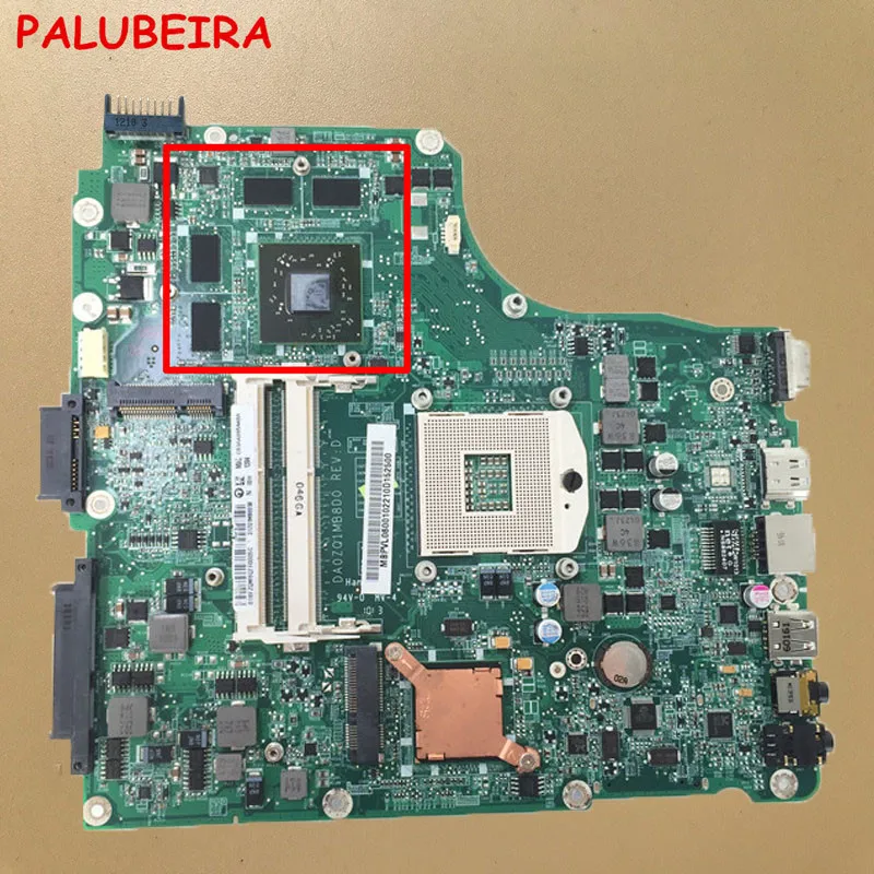 PALUBEIRA DA0ZQ1MB8D0 REV D MBPVL06001 MB. pvl06001 для acer aspire 4820 4820TG материнская плата HM55 протестирована работает идеально