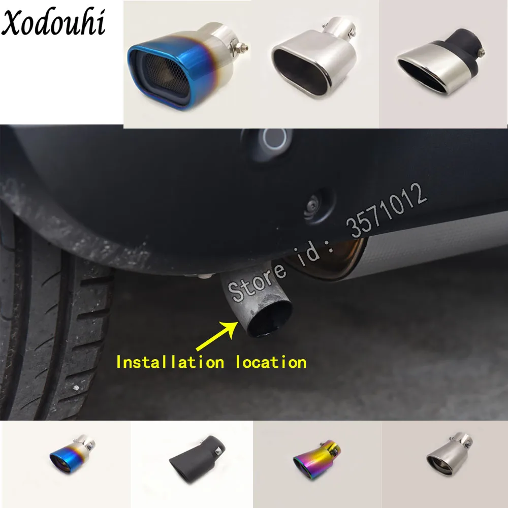 

For Benz smart fortwo 2015 2016 2017 2018 car cover muffler exterior back end pipe dedicate exhaust tip tail outlet ornament