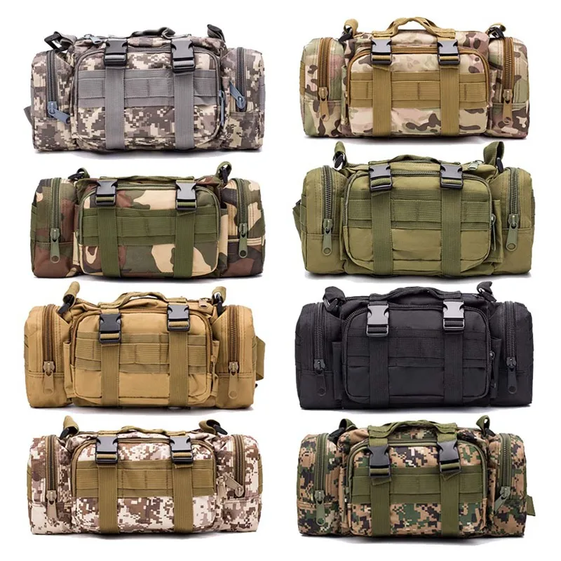 

3L Tactical Bag Sport Bags 600D Waterproof Oxford Military Waist Pack Molle Outdoor Pouch Bag Durable Backpack forCamping Hiking