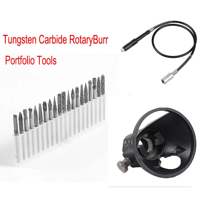 Free shipping Authentic 20pc Tungsten Carbide Rotary Burr SET 3mm head