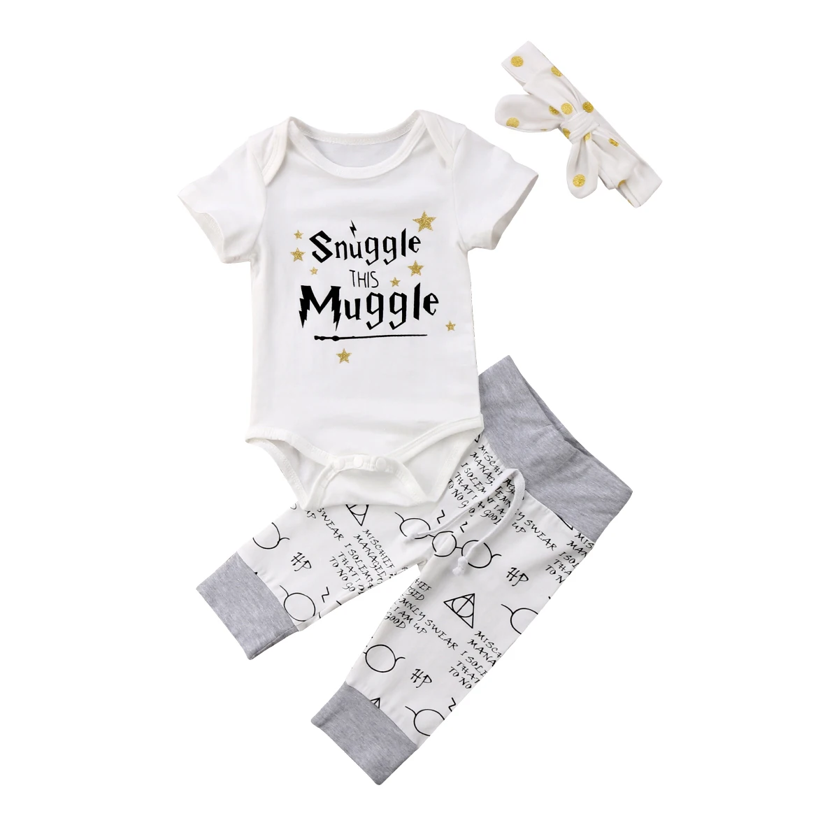 

Newborn Babys Kids Boys Girls Clothes Sets Short Sleeve Letter Bodysuit Cotton Tops Pants Outfits Baby Boy Girl Clothes Set