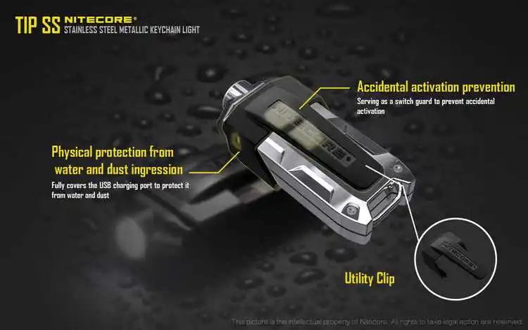 NITECORE TIP брелок ss светильник CREE XP-G2 S3 360 люмен светодиодный светильник-вспышка со встроенным литий-ионным аккумулятором мини-фонарь на каждый день