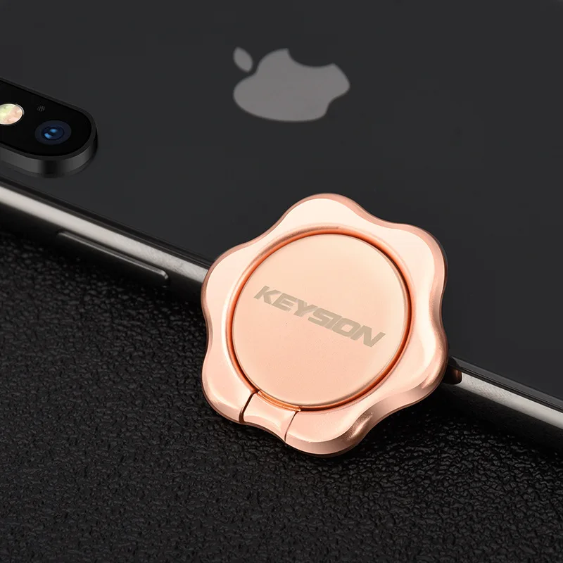 Rose KEYSION универсальная подставка для мобильного телефона 360 кольцо на палец Настольная подставка держатель подходит для магнитного автомобильного кронштейна роскошный держатель для телефона Подставка - Цвет: Rose
