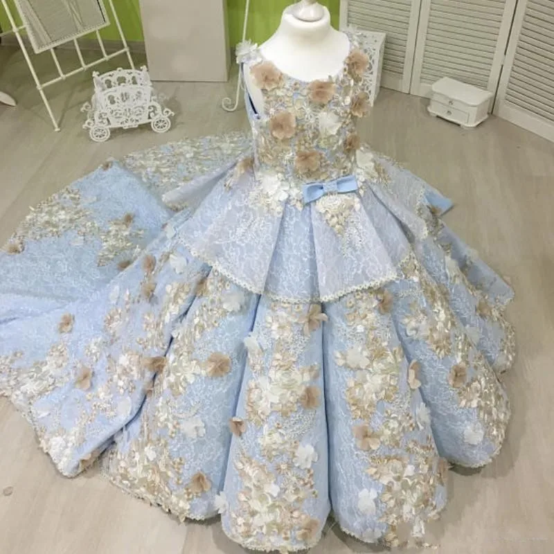 flower girl dresses ice blue