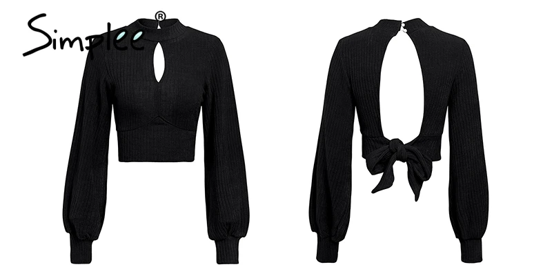 New Women Elegant Shirt Backless Bow Tie OC00166