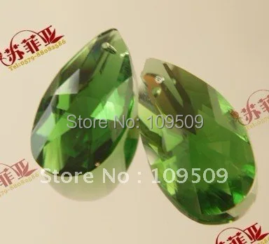 Кристаллы 50 Люстра зеленый Миндаль призмы 38 мм Teardrop Prism Части