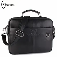 ZZNICK Negocio Bolso de Cuero Genuino de Los Hombres Casuales Bolsos Del Zurriago de Los Hombres Crossbody Bolsa de Ordenador Portátil Bolsas de Viaje de Los Hombres Bolso de la Cartera de hombre