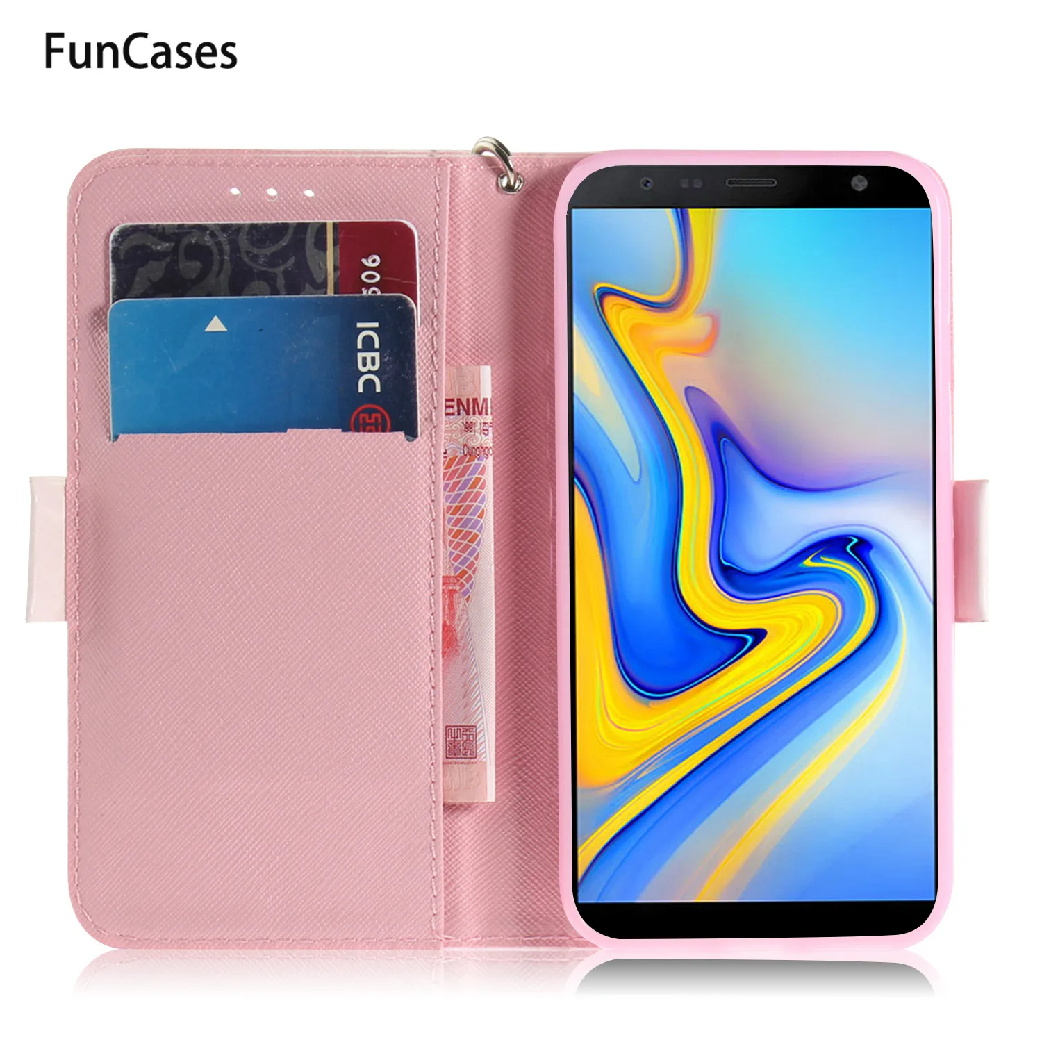 Кошелек с рисунком зебры флип кейс для ajax samsung J6 2018 ювелирное Positivo телефона чехол