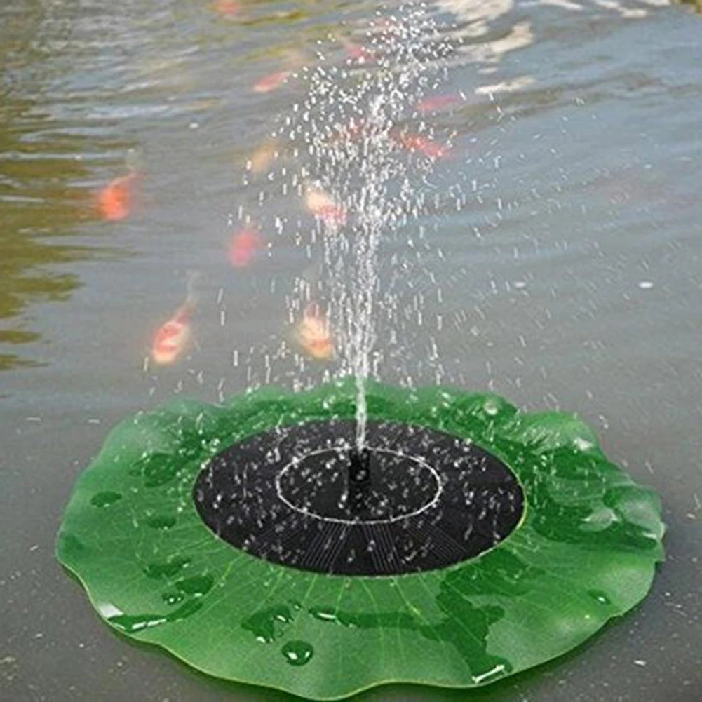Солнечная энергия садовый фонтан полив фонтан плавающий лист лотоса искусственный сад украшение Пруд бассейн открытый парк фонтан