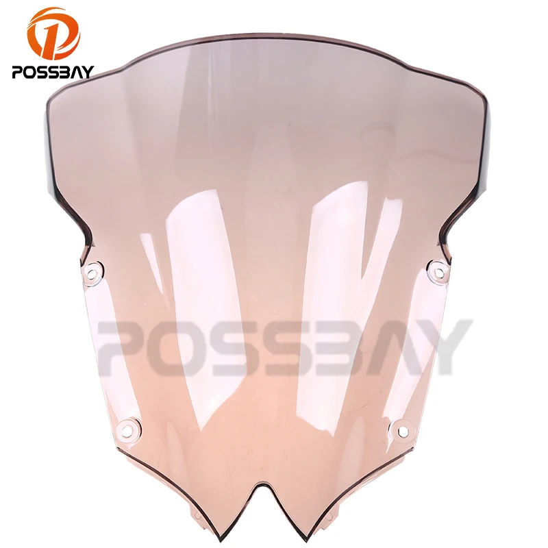 

POSSBAY Black Smoke Clear Motorcycle Windscreen Windshield Wind Deflector Double Bubble For Yamaha YZF 600 R6 2008 2009 08 09