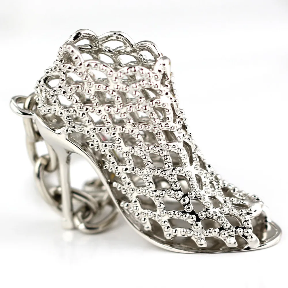 Обувь на высоком каблуке брелок творчески уточнение Красота леди подарок полые брелоки в виде обуви брелок Брелок
