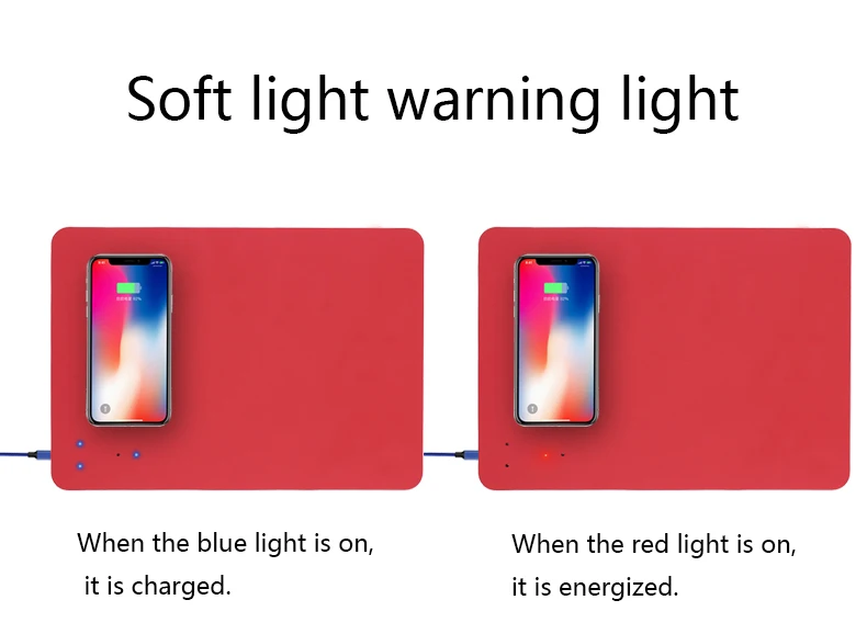 Мобильный телефон Qi Беспроводное зарядное устройство коврик для мыши iPhone X 8 Plus
