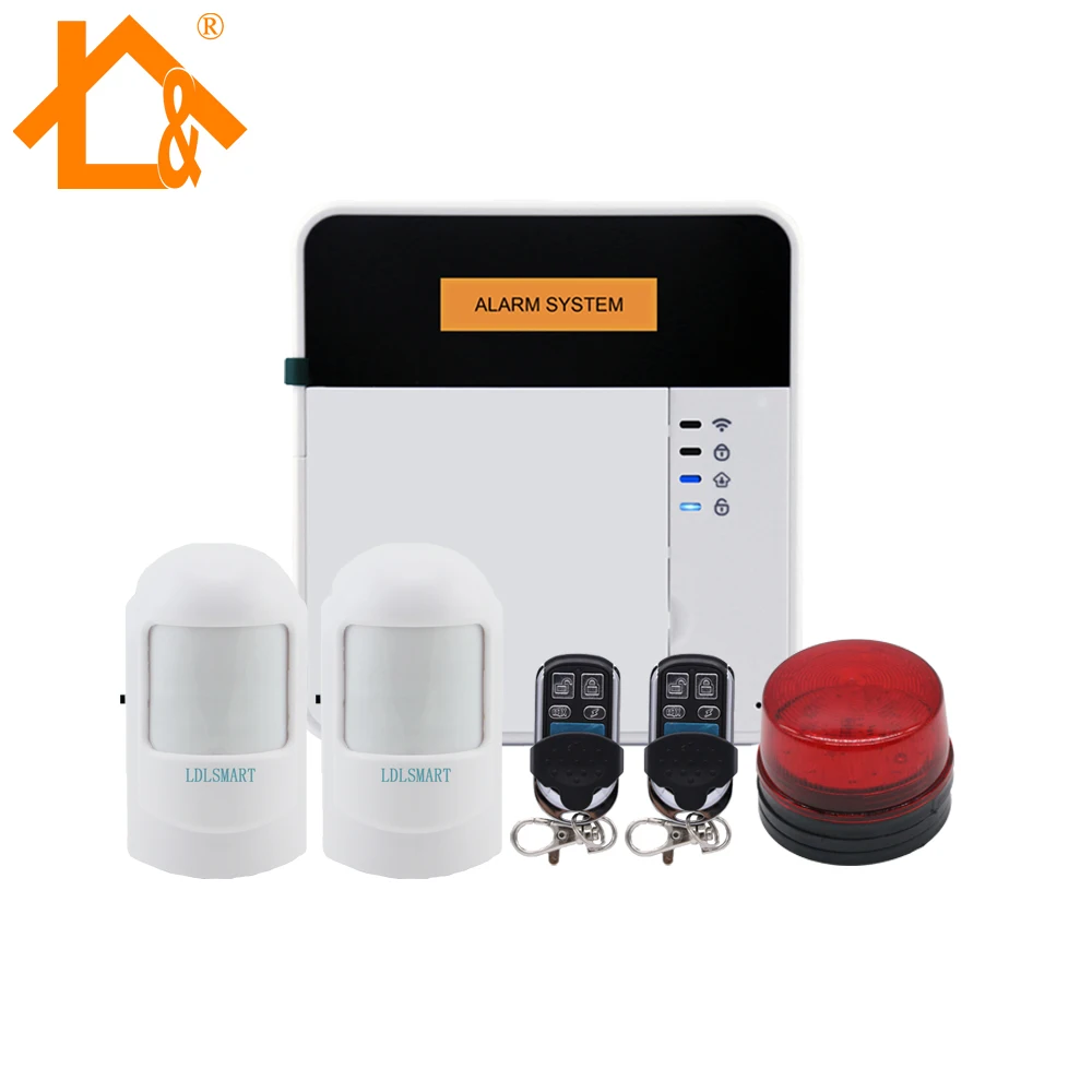 

LCD Wireless GSM Alarm Keypad Security Alarm System With Pir Motion Sensors