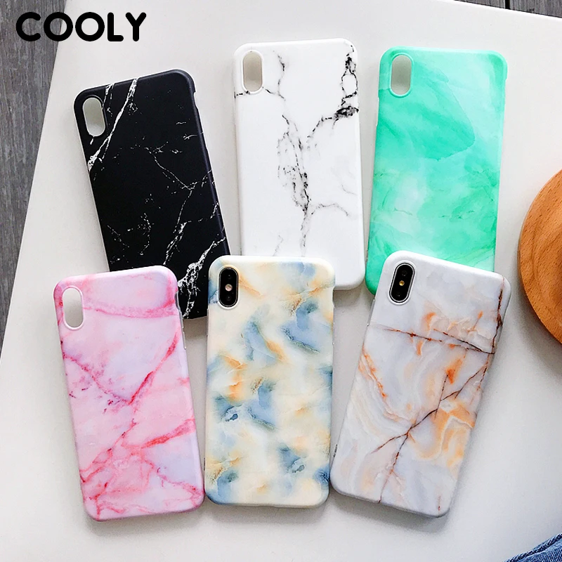 

COOLY Matte Art Marble Case For iphone 6 S 6S 7 8 Plus Phone Cases For iphone XS Max XR X Back Cover Soft TPU Silicone Coque NEW