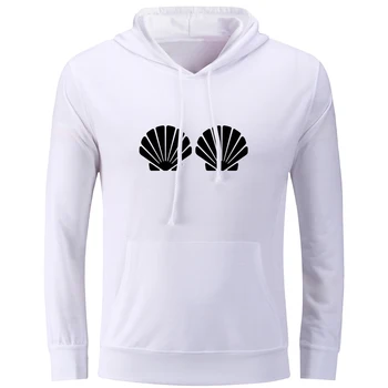 

Hot Mermaid Clamshell Bra Design Unisex Graphic Hoodie Sweatshirt Print Patterned Cotton Hooded Pullover Tops Mens Womens