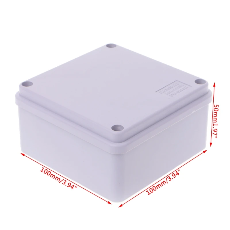 

100x100x50mm ABS Enclosure Junction Box Adaptable IP55 Waterproof Weatherproof
