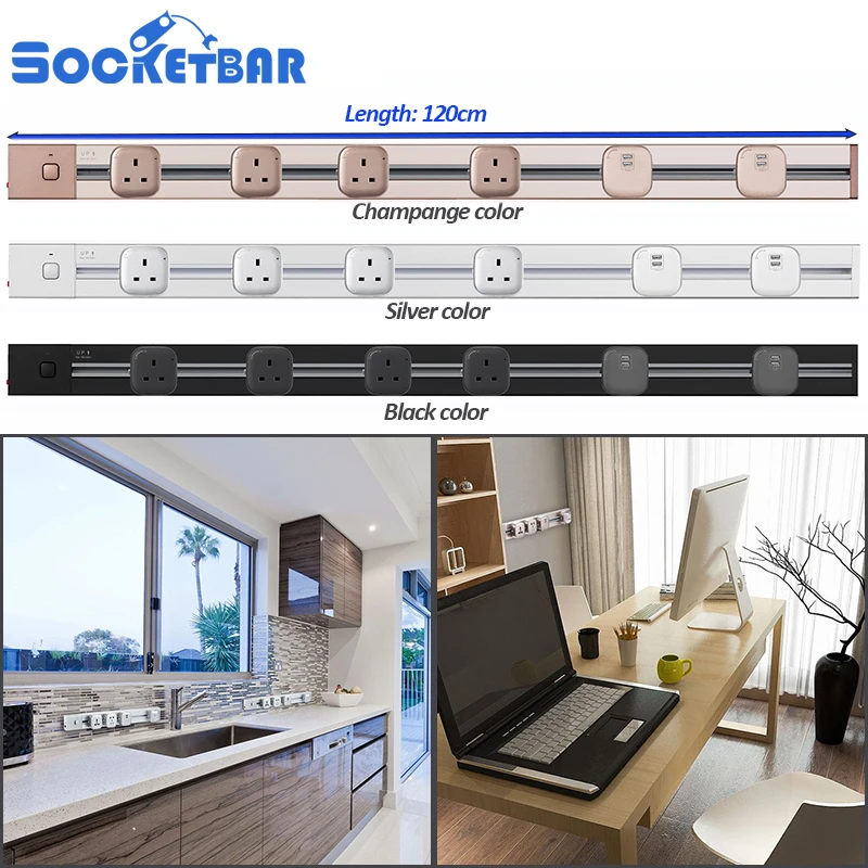 Фабрика Socketbar 120 см 4000 Вт Tomada Usb Электрический 2 USB порта для гостиной