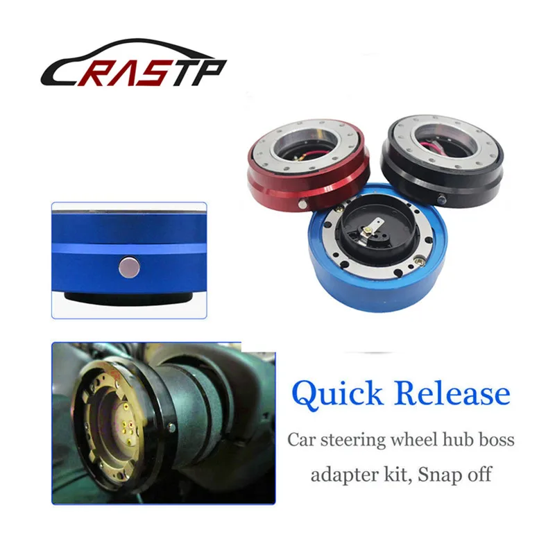 

RASTP-Universal Car Steering Wheel Quick Release Hub Racing Adapter Snap Off Boss Kit RS-QR003