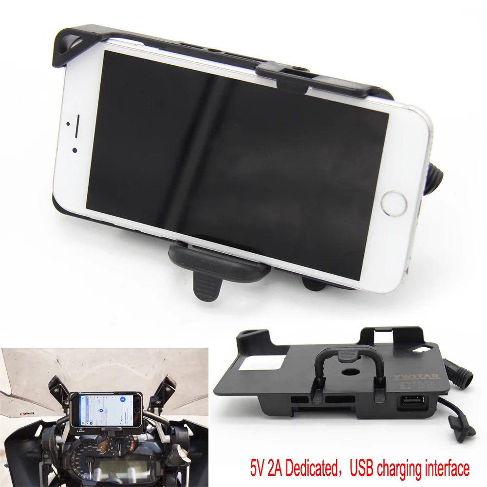 

For BMW R1200GS Mobile Phone Navigation Bracket ADV F7/800GS CRF1000L Africa Twin For Honda Benelli 502 Motorcycle USB Charging