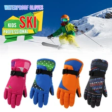 Уличные Верховые перчатки полный палец перчатки для катания на лыжах для мальчиков и девочек походные перчатки водонепроницаемые анти-холодные теплые перчатки Водонепроницаемая перчатка для детей