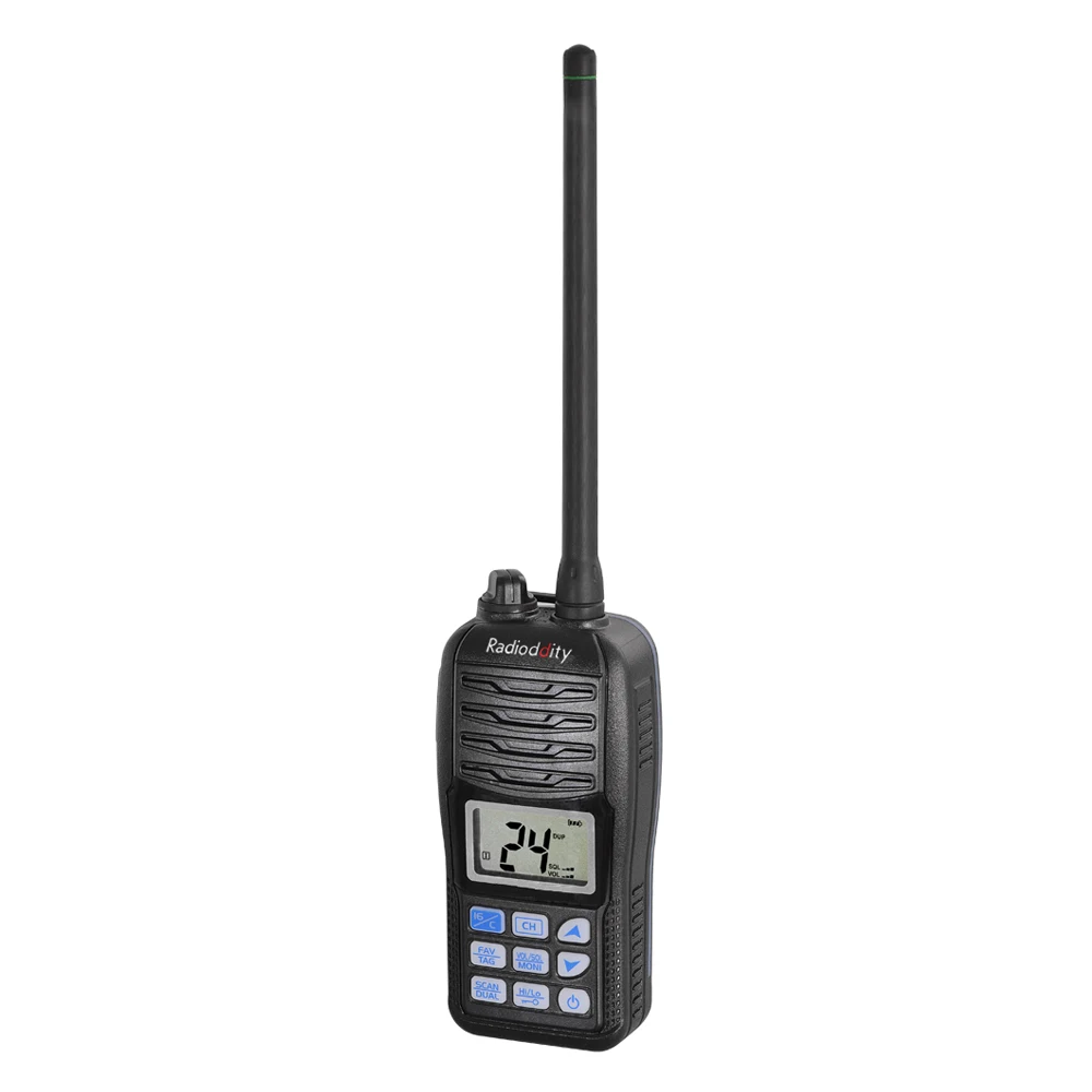 

Radioddity Voyage RV6 Marine VHF Radio Tri-watch IP67 Waterproof NOAA Weather Alert Emergency Strobe LED