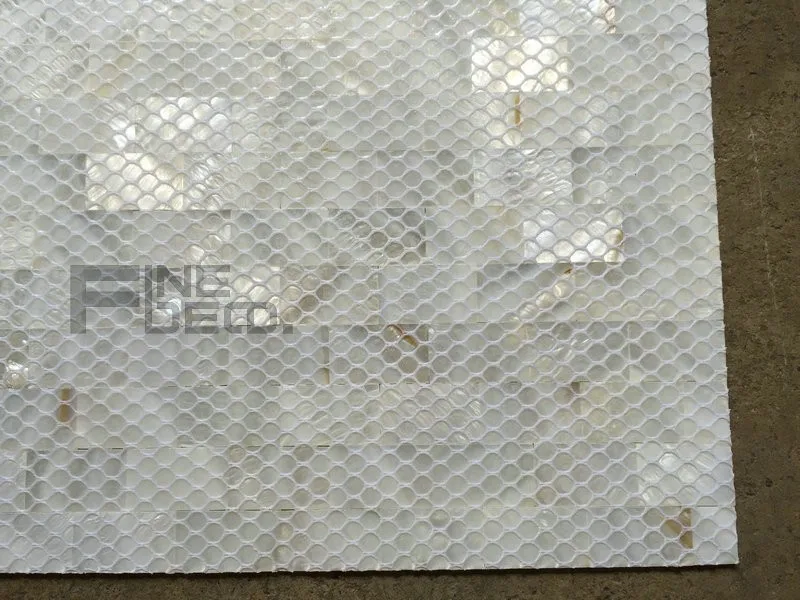 FD2132 white freshwater shell mosaic seamless 4