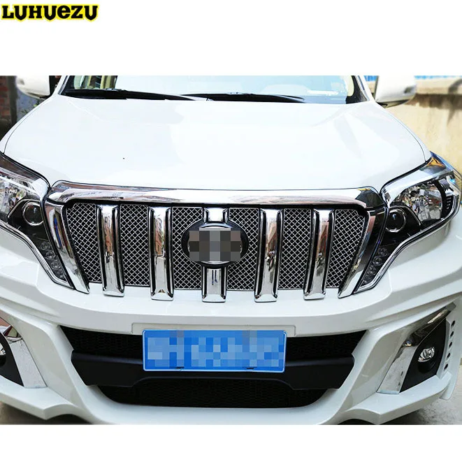 Передняя решетка радиатора Luhuezu из нержавеющей стали для Toyota Land Cruiser Prado LC150
