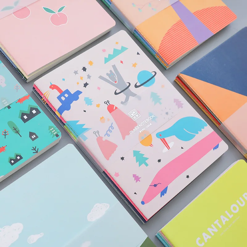 

1pcs B5 Pink Cartoon Wholesale Animal Cartoon Composition Soft Cover Exercise Plain Notebooks Note Book Store Office Supplies