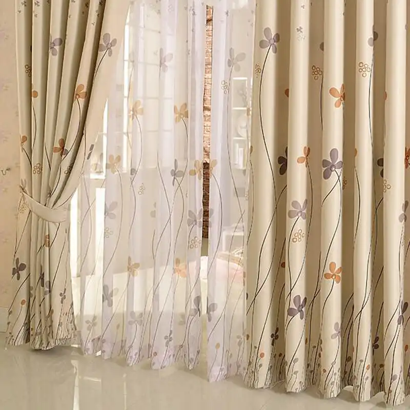 American Pastoral Blackout Curtains Sheer Tulle Elegant Living