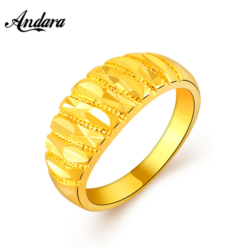 High Quality Gold Filled Wedding Rings Fashion Jewelry Yellow Gold