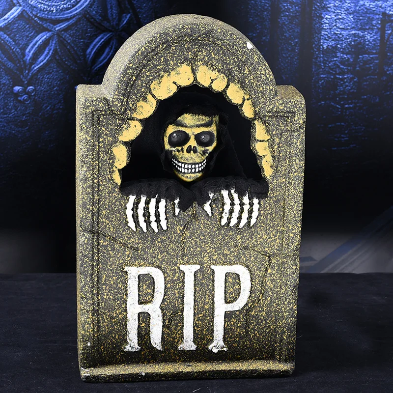 

Skull Ghost Haunted Houses Horror Halloween Props Scenes Simulation Voice Control Props Halloween Decorations halloween party