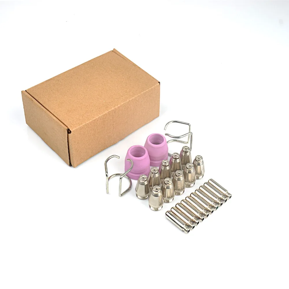 

Rstar Sg-55 Ag-60 wed-60p Plasma Cutter Torch Consumables Kit Tips 40 / 50 / 60 Amp 25pcs