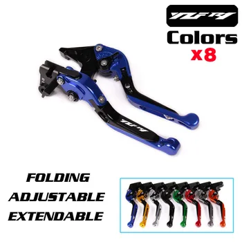 

For YAMAHA YZF-R1 YZF R1 YZFR1 1999 2000 2001 Motorcycle Accessories Folding Extendable Brake Clutch Levers LOGO YZF-R1