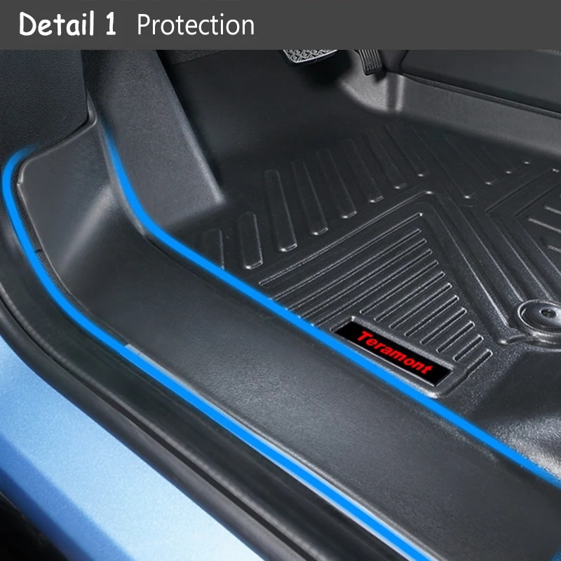Atreus 1 комплект TPE автомобильный коврик для ног для Volkswagen Teramont водонепроницаемый коврик для укладки обуви аксессуары