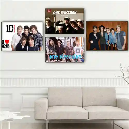 Canvas Poster Silk Fabriccustom One Direction Home Decor