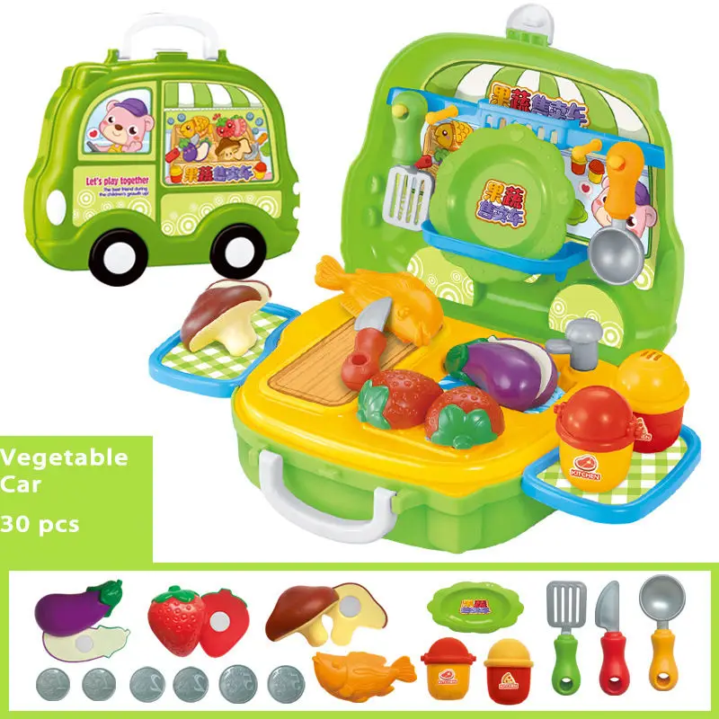 Детские игрушки в виде угощений, ролевые игры, гамбургер, барбекю, мороженое конфета, ресторан, автомобиль, набор игрушек, кухня, приготовление пищи, игра для детей - Цвет: B