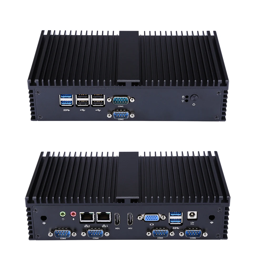 

Latest New 2 RS485/6 RS232 Micro mini computer with Dual Lan, Support AES NI,Pfsense firewall Celeron 3855U Dual core Q500X