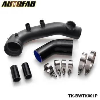 AUTOFAB - Black Aluminum IntakeTurb Charge Pipe for BMW 07+ N54 135i 335 i is xi AF-BWTK001P
