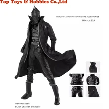1:6 Scale wired Black Coat Clothing Suits Black PU Leather Suit Coat Set For 12 1:6 Scale wired Black Coat Clothing Suits Black PU Leather Suit Coat Set For 12