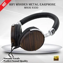 Мсур N350 деревянные металлические наушники HIFI без потерь портативный музыкальный наушник оголовье из Бериллиевого сплава кожа Спортивная гарнитура