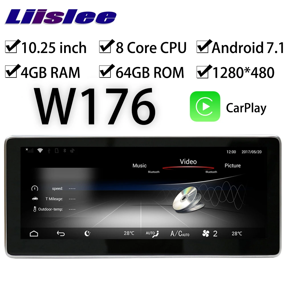 Excellent LiisLee Car Multimedia GPS Audio Radio For Mercedes Benz MB A Class W176 A160 A180 A200 2012~2018 Original Style Navigation NAVI 0