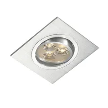 10 шт. 3x2 Вт 6 Вт Квадратный светодиодный светильник 220Vac светодиодный потолочный светильник Kicthen в белом и серебристом цвете оптом