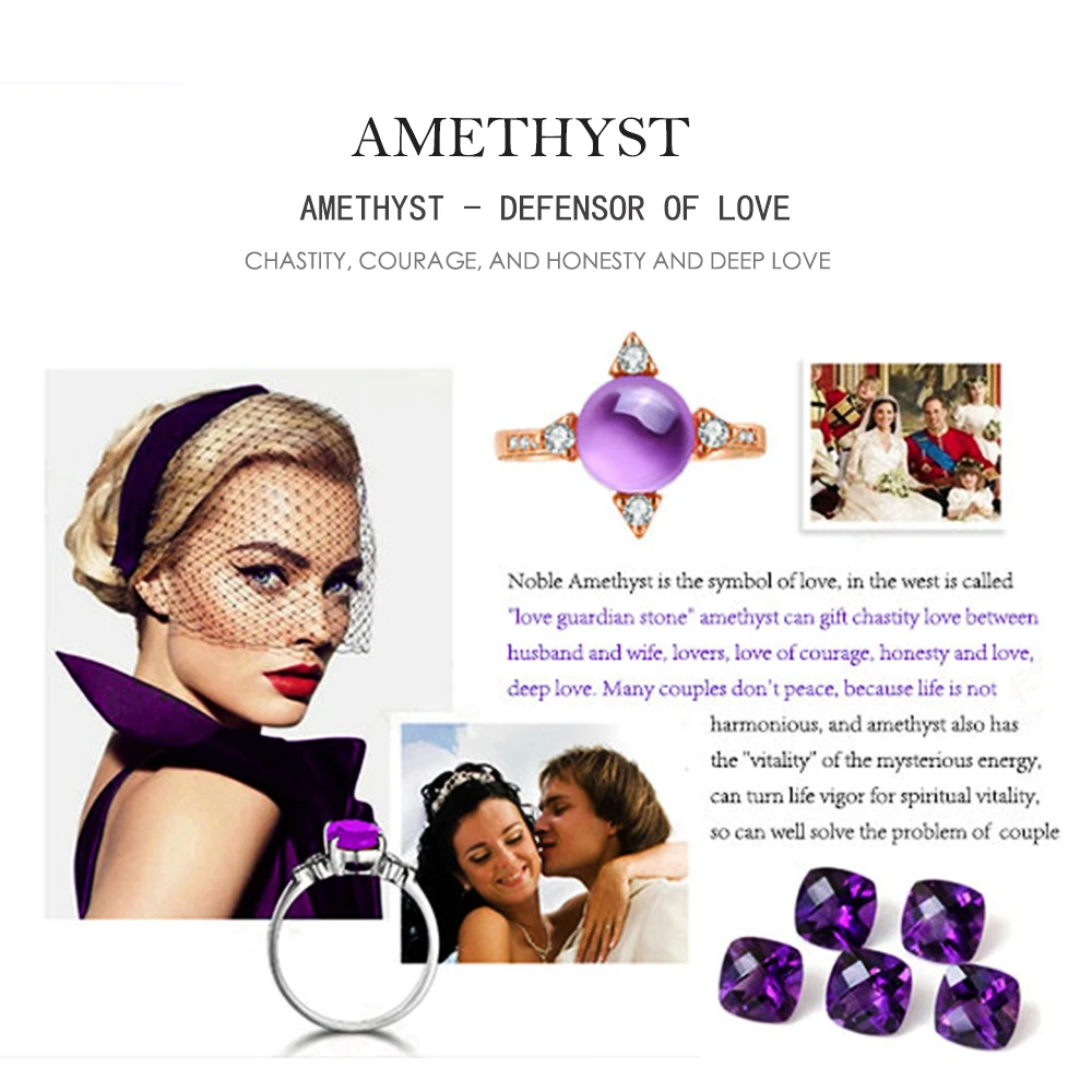 Natural Gemstone Amethyst Purple LMAMST