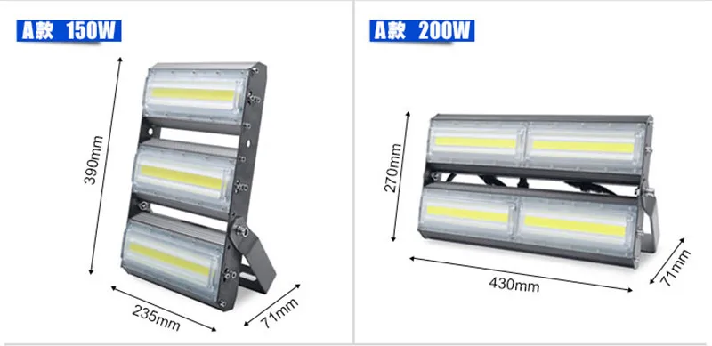 Светодио дный открытый прожектор 30 Вт 50 Вт 100 Вт 150 Вт 200 Вт 250 Вт 300 Вт 400 Вт 1000 Вт AC 85-265 В IP67 водонепроницаемый здания освещения