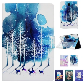 

Fashion Painted Case For Samsung Galaxy Tab A 8.0 T350 T355 T351 Case Funda Stand Auto Wake Up/Sleep Function Elephant Owl Fox