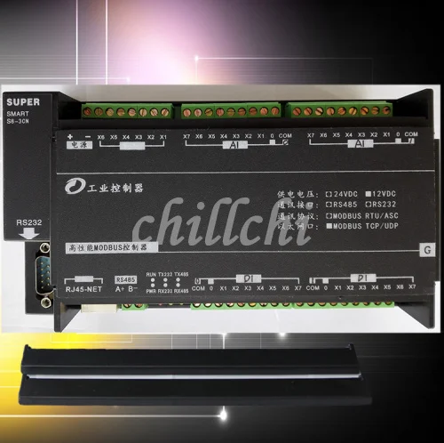 16AI analog signal acquisition 16DI switch input Ethernet master module PLC extended RS232 485 | Электронные компоненты и
