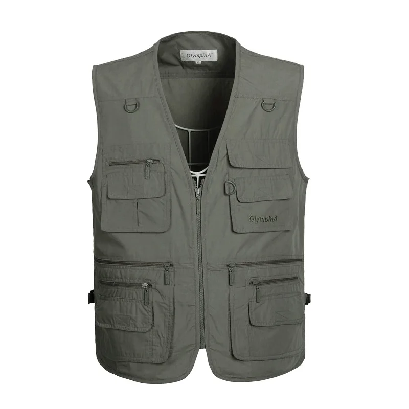 

Fishing Waistcoat Sleeveless Zipper Unloading Jacket Outdoor Multi-pockets Hunting Hiking Climbing Photograph Vest ,GA130