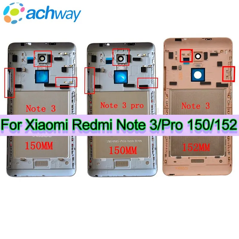 

New 150mm Xiaomi Redmi Note 3 Battery Cover Redmi Note 3 Pro 152mm Back Battery Cover Door Housing Case Global Special Edition
